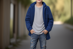 a-young-boy-in-a-blue-jacket-standing-in-the-street