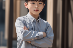 a-young-boy-in-a-blue-shirt-and-a-white-shirt