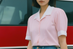 a-woman-standing-in-front-of-a-bus_50917