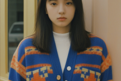 a-woman-wearing-a-blue-and-orange-and-orange-striped-shirt_11688